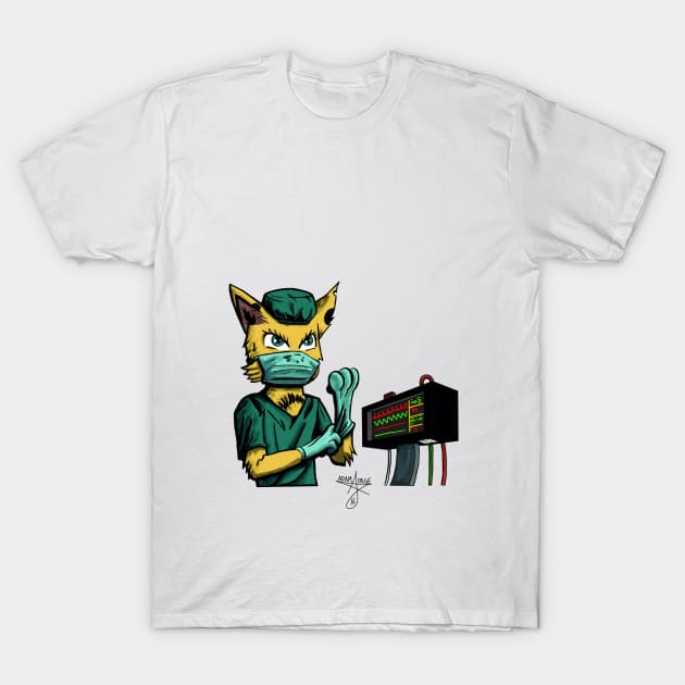 Cat Nurse T-Shirt by adampage23